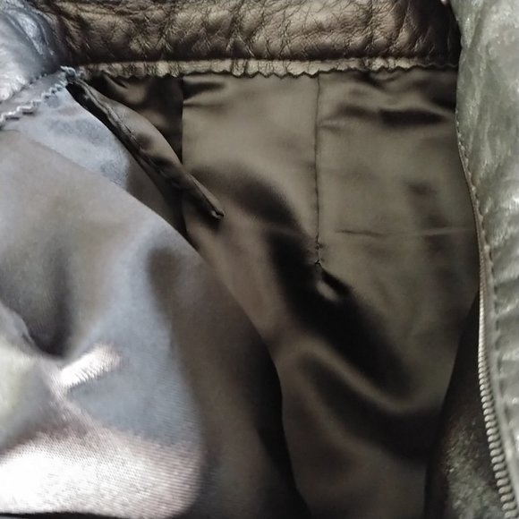 Vintage Sheep Skin High Waist Leather Pants Black EU Size 40/S - Picture 12 of 14